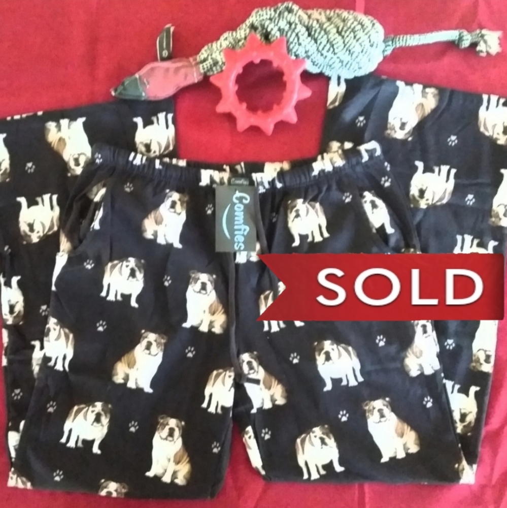 English Bulldog Lounge Pants - Unisex, NWT Sold by Ambiguity. Not Unwanted Item